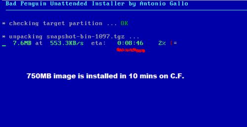 image extraction using tar and progress bar